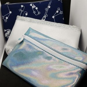 Set of 3 Ipsy cosmetic bags